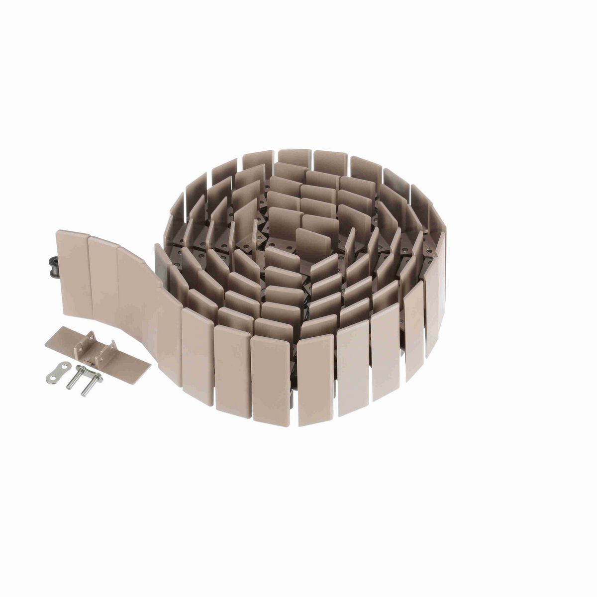 System Plast 863 Straight Running Solid Top, Material: Tan Low Friction, Width: 4.5in, Pitch: 1.5in - LF863-K450