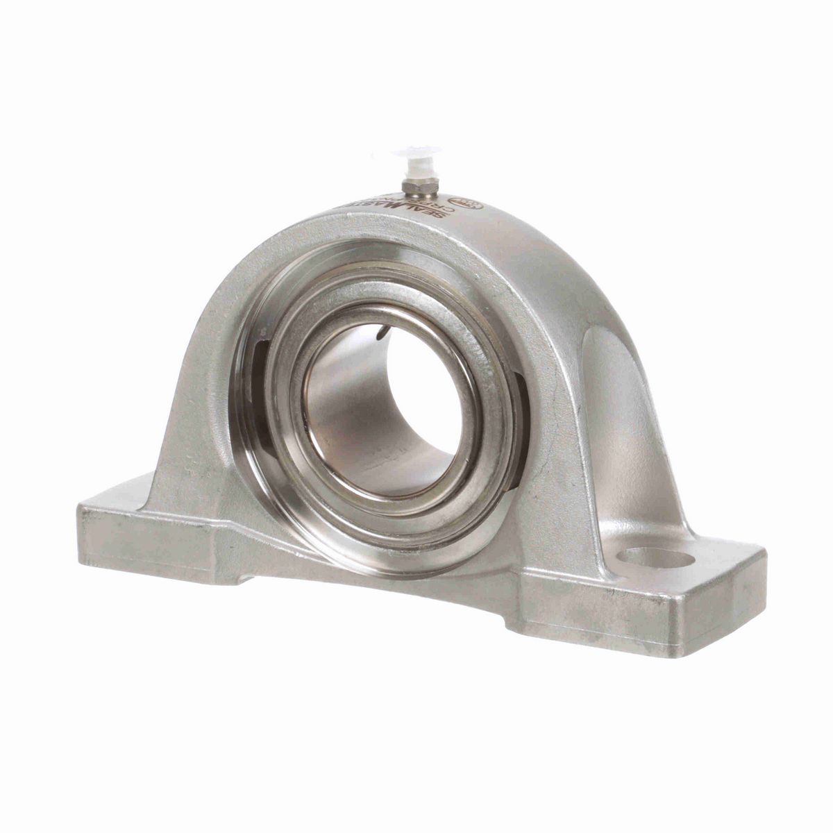 Sealmaster Mounted Stainless Steel Two Bolt Pillow Block Ball Bearing - 52100 Bearing Steel, Phosphorus Nickel Coated - Setscrew Lock - Corrosion Resistant - CRPS-PN32R