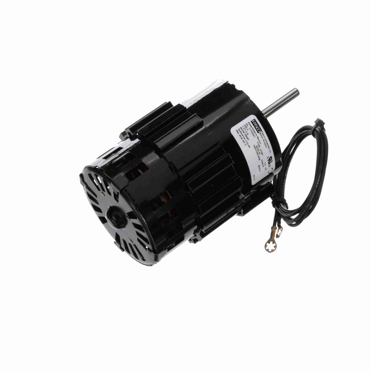 FASCO OEM Replacement Motor, 1/12 HP, 1 Ph, 60 Hz, 230 V, 1500/1300 RPM, 1 Speed, 3.3" Diameter, OAO - D9487