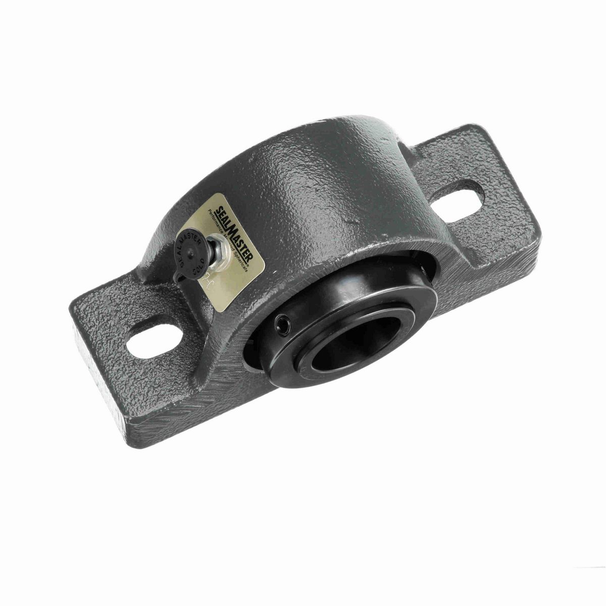 Sealmaster Mounted Cast Iron Two Bolt Pillow Block Spherical Roller - 52100 Bearing Steel, Black Oxided - Collar Mount Lock - USRB5000-107-C