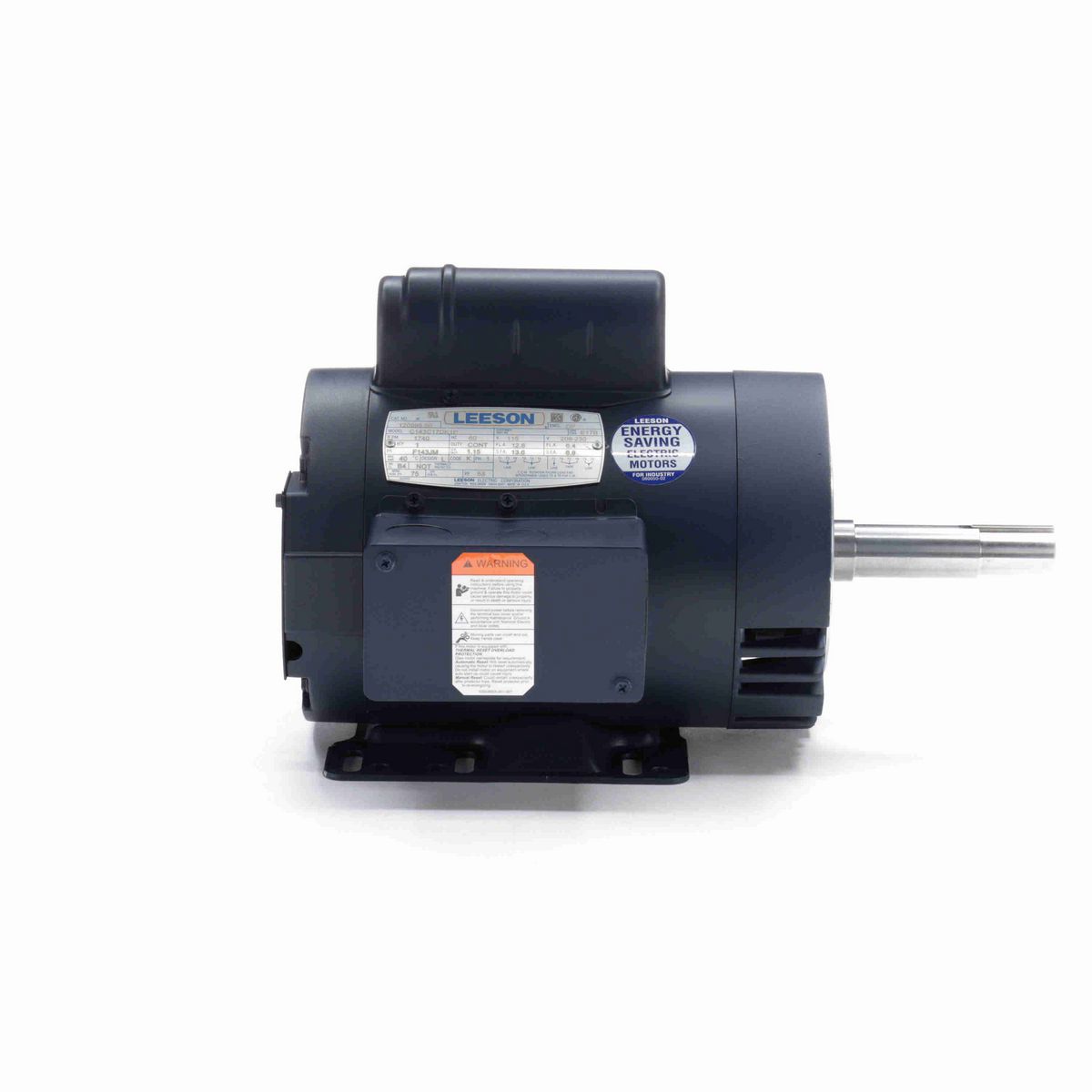 LEESON Close-Coupled Pump Motor, 1 HP, 1 Ph, 60 Hz, 115/230 V, 1800 RPM, 143JM Frame, DP - 120996.00