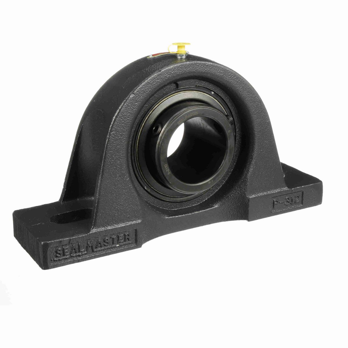 Sealmaster Mounted Cast Iron Two Bolt Pillow Block Ball Bearing - 52100 Bearing Steel, Black Oxided - Double Setscrew Lock - MPD-43
