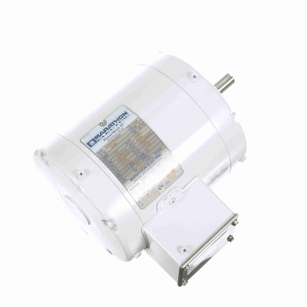 LEESON General Purpose Motor, 0.33 & 0.33 HP, 3 Ph, 60 & 50 Hz, 208-230/460 & 208-230/460 V, 1800 & 1500 RPM, 56 Frame, TENV - E286