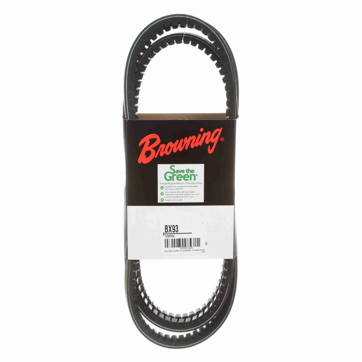 Browning EPDM Notched Belt 98% Efficient - BX93