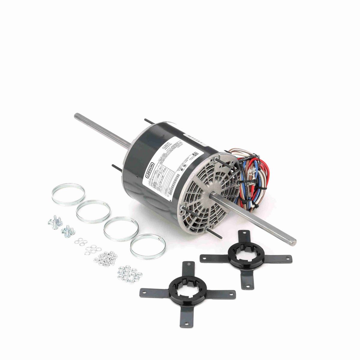 LEESON Fan and Blower Motor, 0.75 HP, 1 Ph, 60 Hz, 208-230 V, 1200 RPM, 48Z Frame, OPAO - X063