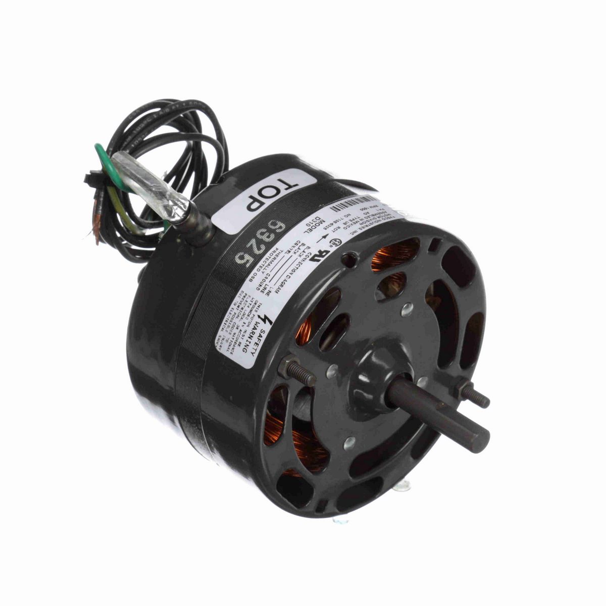 FASCO Fan and Blower Motor, 1/12 HP, 1 Ph, 60 Hz, 115 V, 1500 RPM, 1 Speed, 4.4" Diameter, OAO - D310