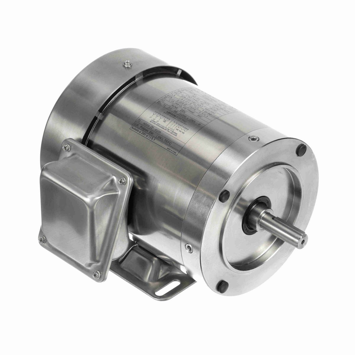 LEESON SST Duck™ General Purpose Motor, 0.50 & 0.33 HP, 3 Ph, 60 & 50 Hz, 230/460 & 190/380 V, 1800 & 1500 RPM, 56C Frame, TEFC - 191949.00