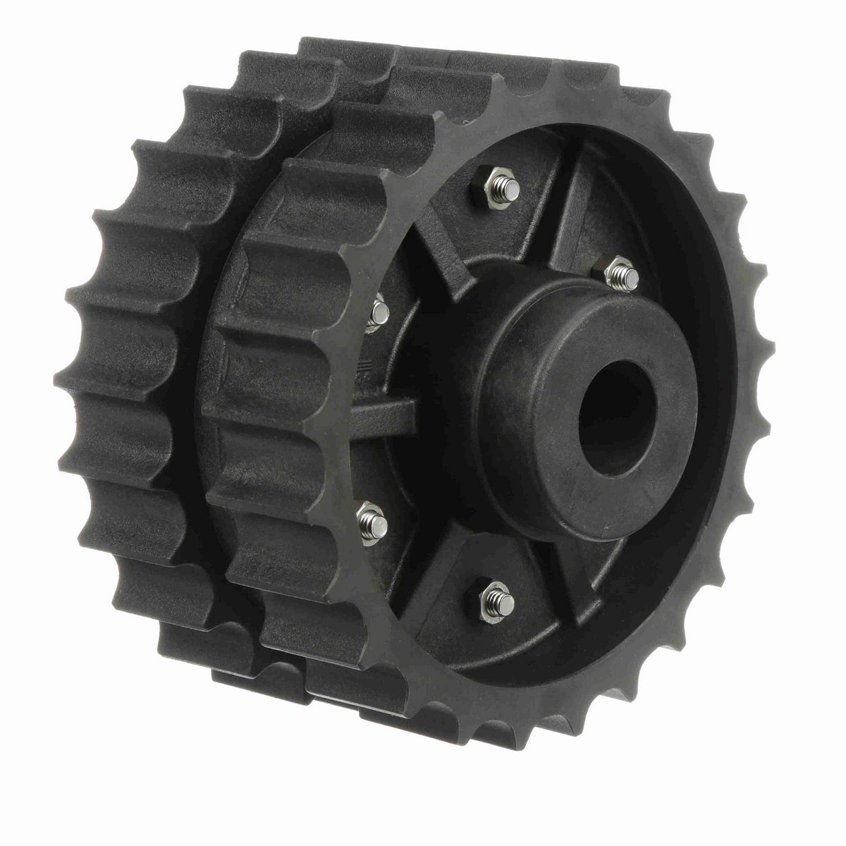 System Plast 821 Series Solid One Piece Molded Sprocket with 25 Teeth and a 1in Round Idler Bore - 821-25R1-R