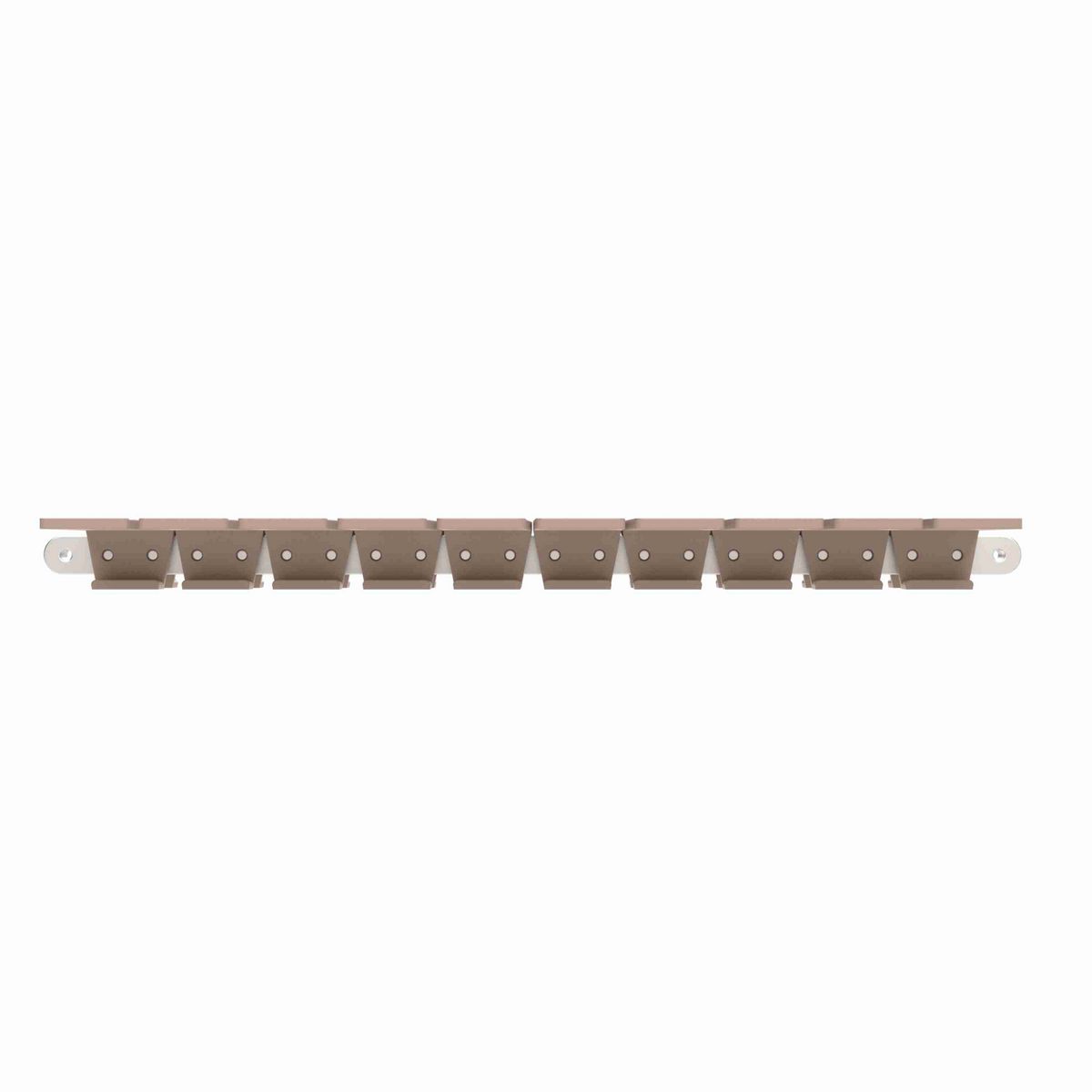 Rexnord 1873TAB Side-flexing Solid Top, Material: Tan Low Friction, Width: 10in, Pitch: 1.5in - LF1873SSK10