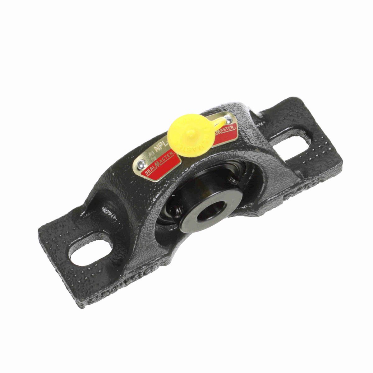 Sealmaster Mounted Cast Iron Two Bolt Low Base Pillow Block Ball Bearing - 52100 Bearing Steel, Black Oxided - Setscrew Lock - NPL-8