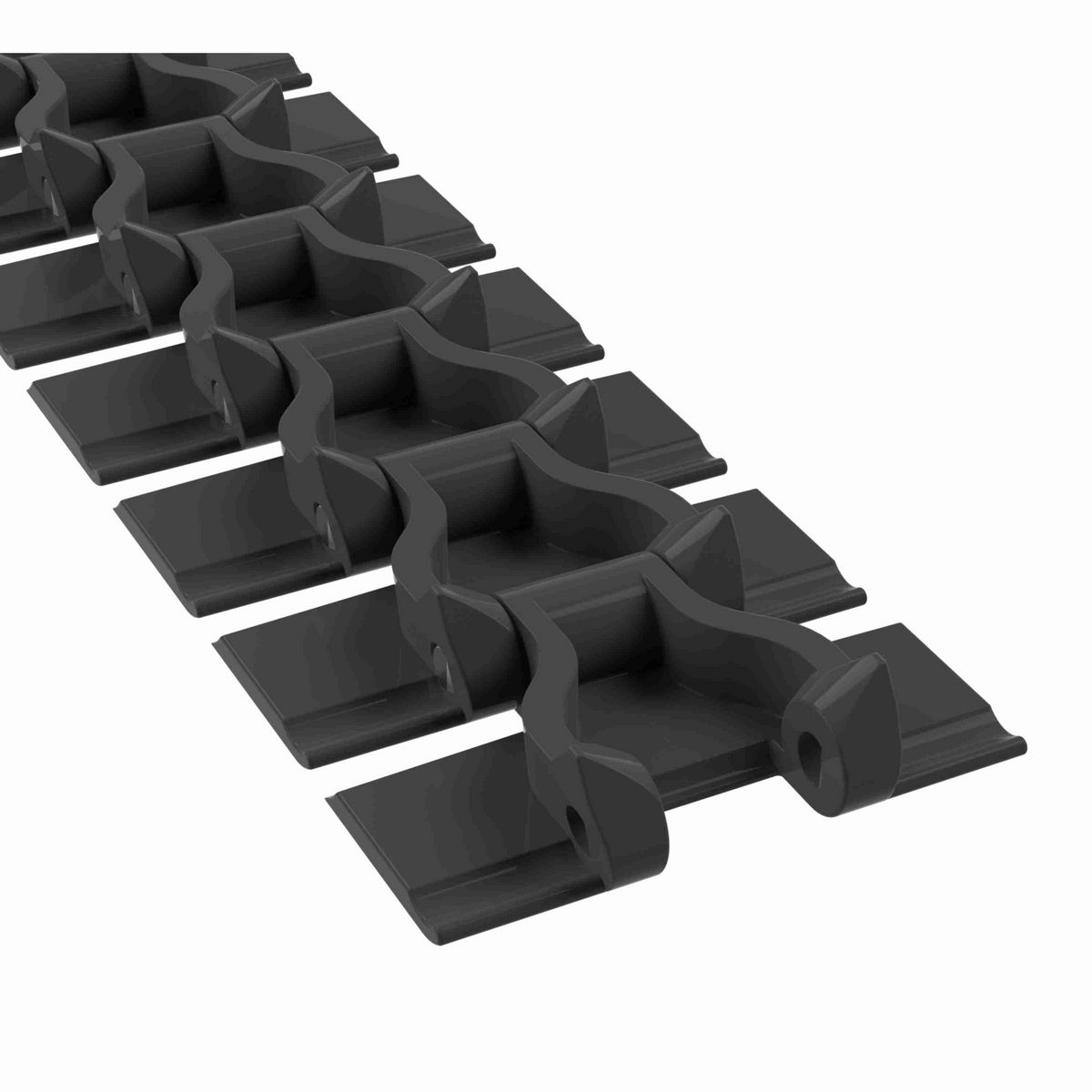 Rexnord 880B Side-flexing Solid Top, Material: Black Melt Resistant, Width: 3.25in, Pitch: 1.5in - 81413121