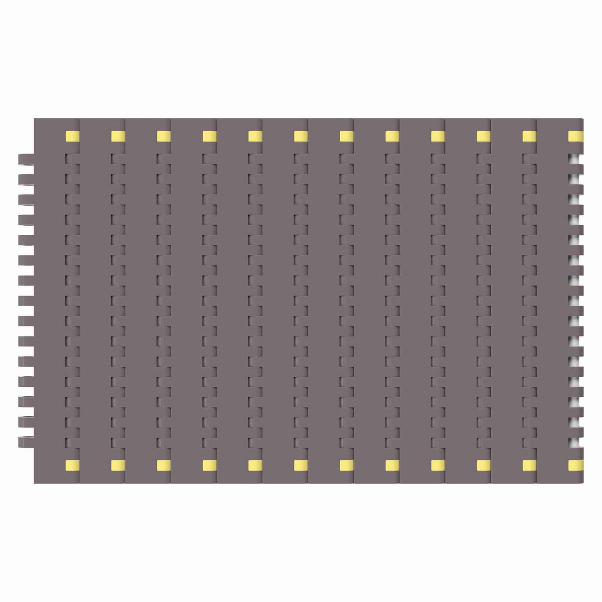 Rexnord 8505 Straight Running Solid Top, Material: Brown High Performance, Width: 6in, Pitch: 0.75in - 81420831