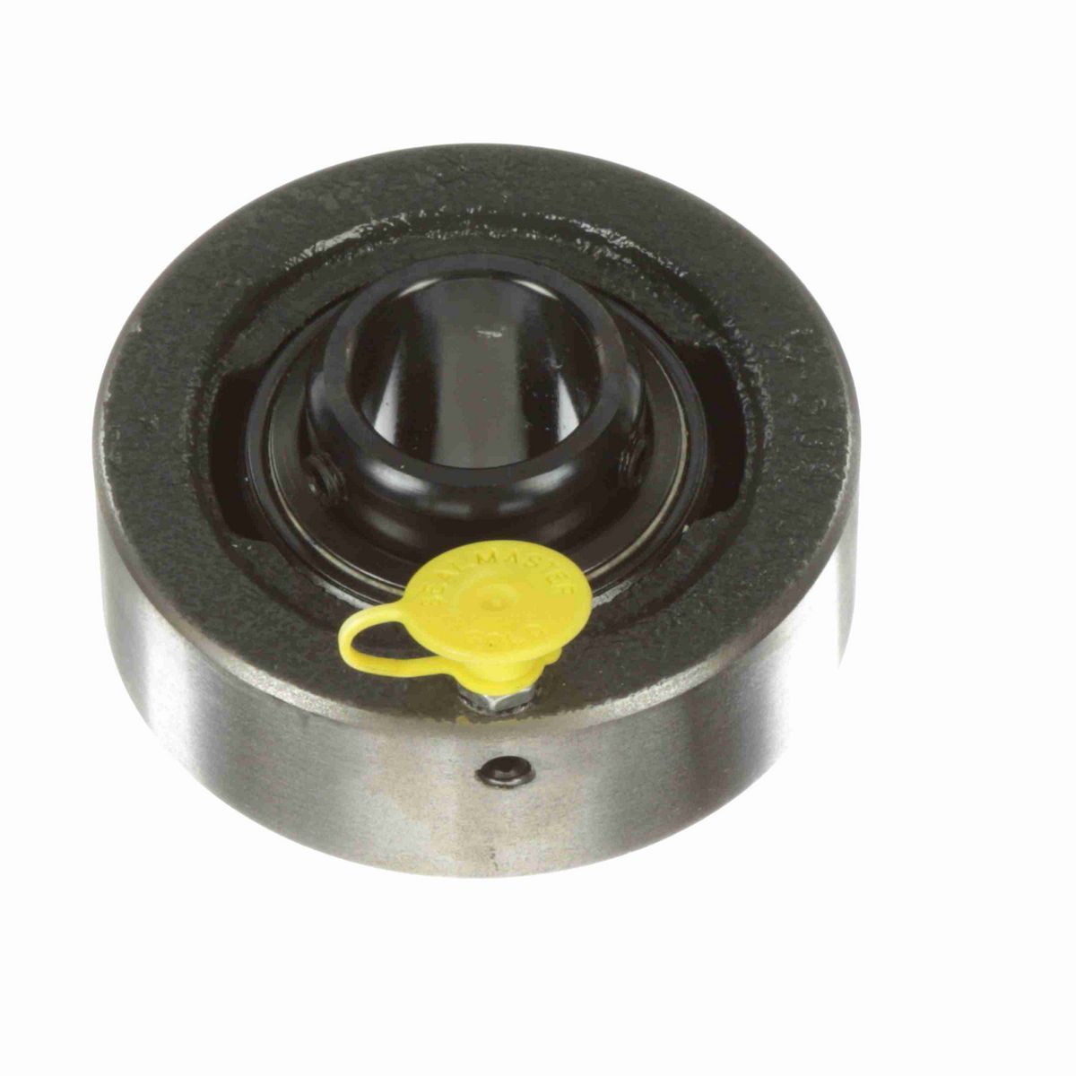 Sealmaster Mounted Cast Iron Cylindrical Cartridge Ball Bearing - 52100 Bearing Steel, Black Oxided - Setscrew Lock - SC-205