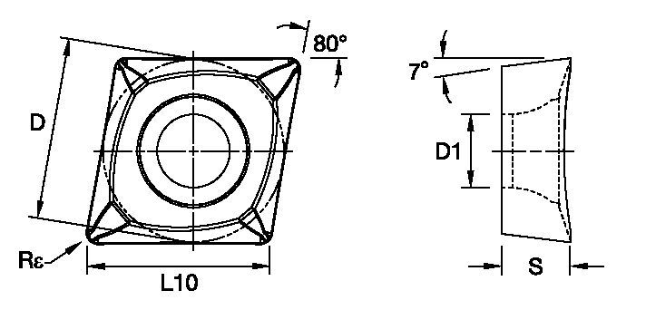 Screw-On Inserts Kennametal CCGT-HP [1161893]
