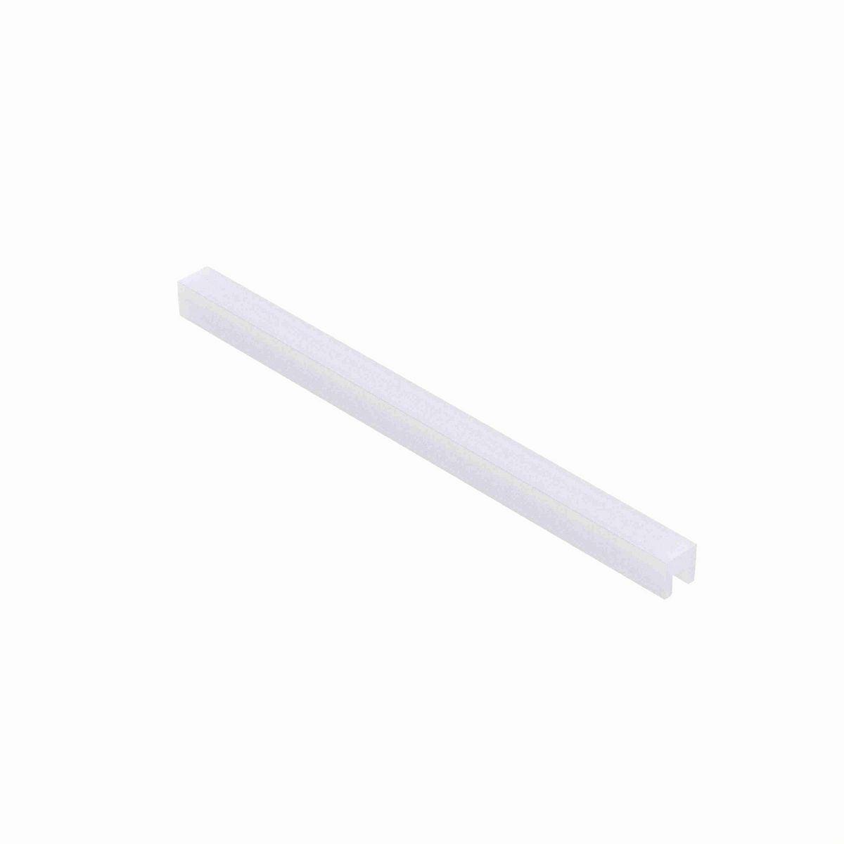 System Plast Bar Cap: 0.75"W X 0.75"H X 240"L White UHMW-PE - VG-P38HD-20