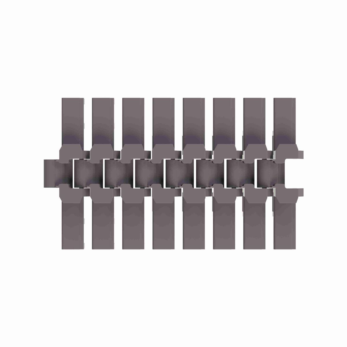 Rexnord 883TAB LBP Side-flexing Low Backline Pressure, Material: Brown High Performance, Width: 7.5in, Pitch: 1.5in - 81422791