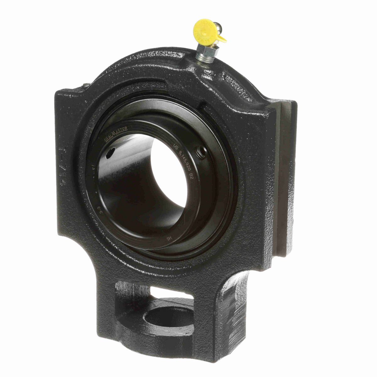 Sealmaster Mounted Cast Iron Wide Slot Take Up Ball Bearing - 52100 Bearing Steel, Black Oxided - Setscrew Lock - MST-48