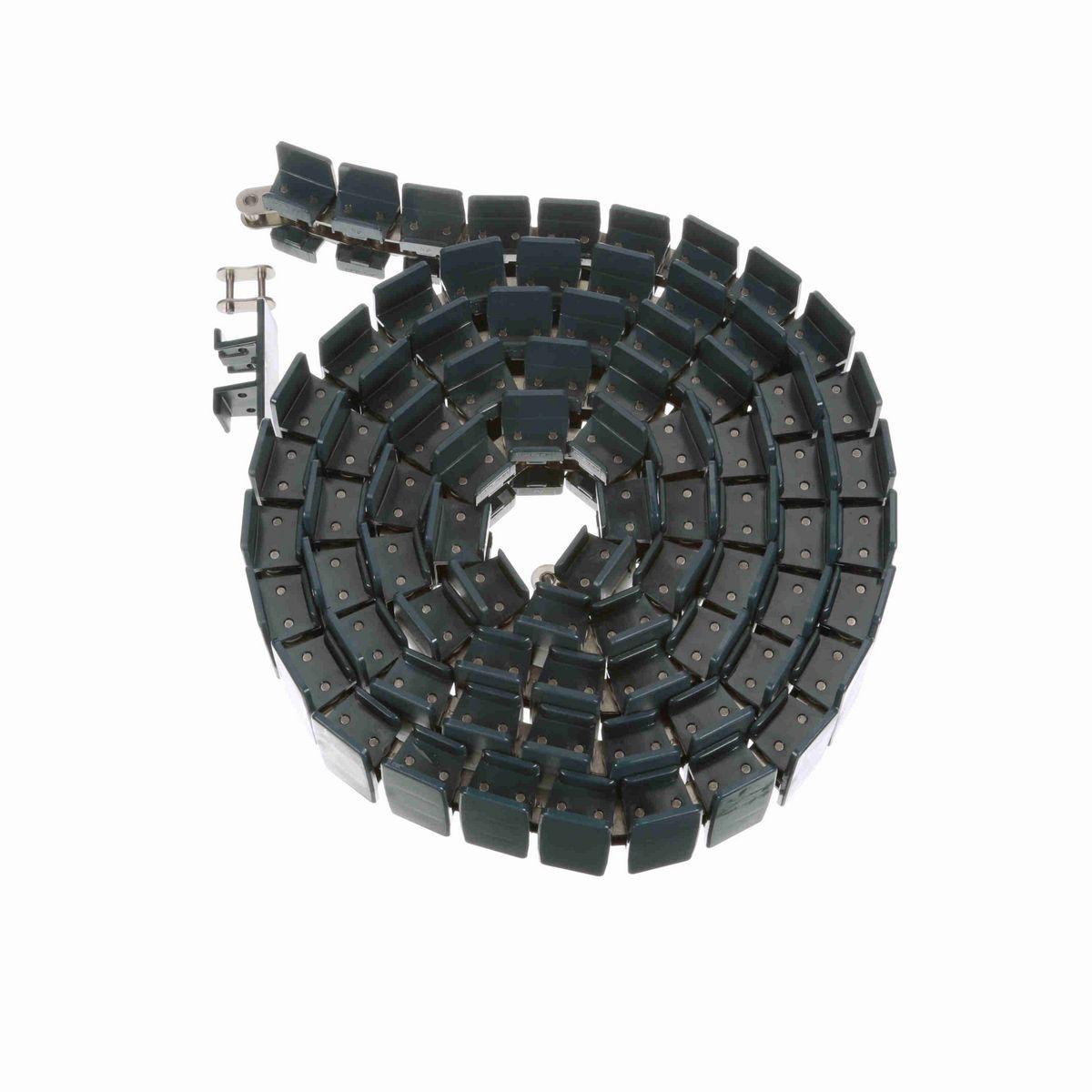 System Plast 1873TAB Side-flexing Solid Top, Material: NG evo (Gray Blue), Width: 3.25in, Pitch: 1.5in - NGE1873SS-TAB-K325