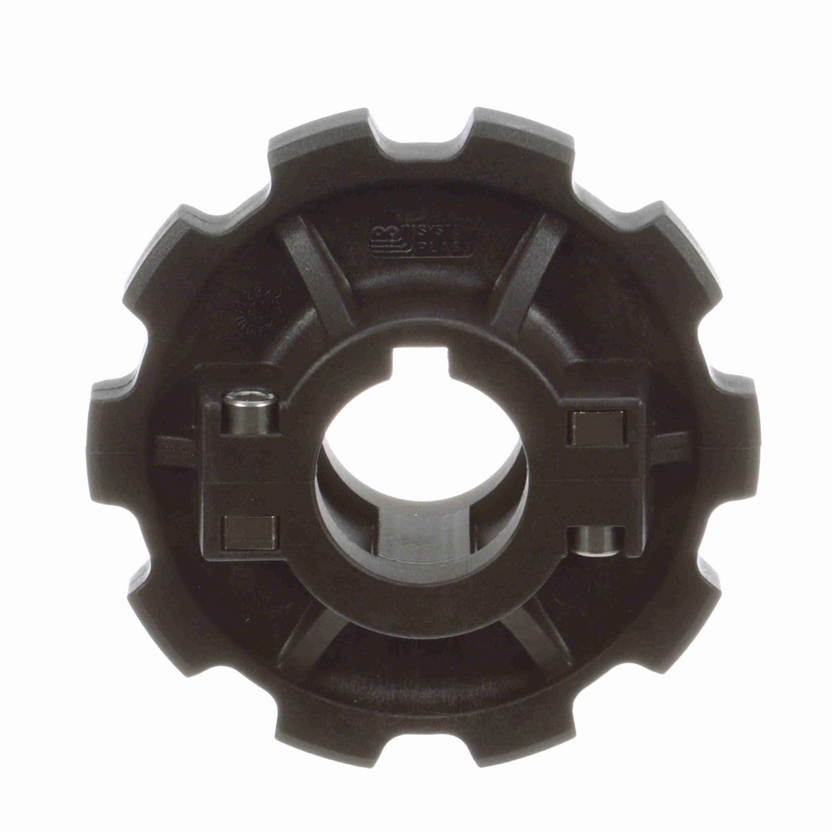 System Plast 880 Series Split Molded Sprocket with 10 Teeth, a 1-1/2in Round Shaft-Ready Bore and Setscrew - 880-10R1.5-DS-SS