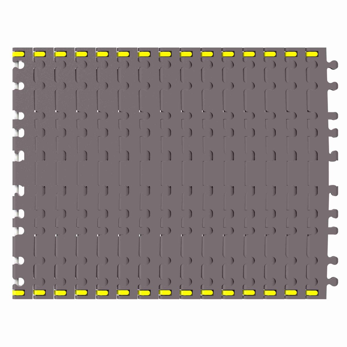 Rexnord 7956B Side-flexing Flush Grid, Material: Brown High Performance, Width: 15in, Pitch: 1.25in - 10324703