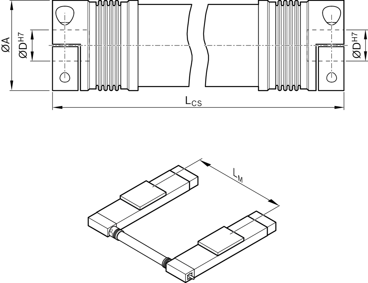 Соединительный вал Bosch Rexroth MKR-080 / MLR-080 [R039151014]