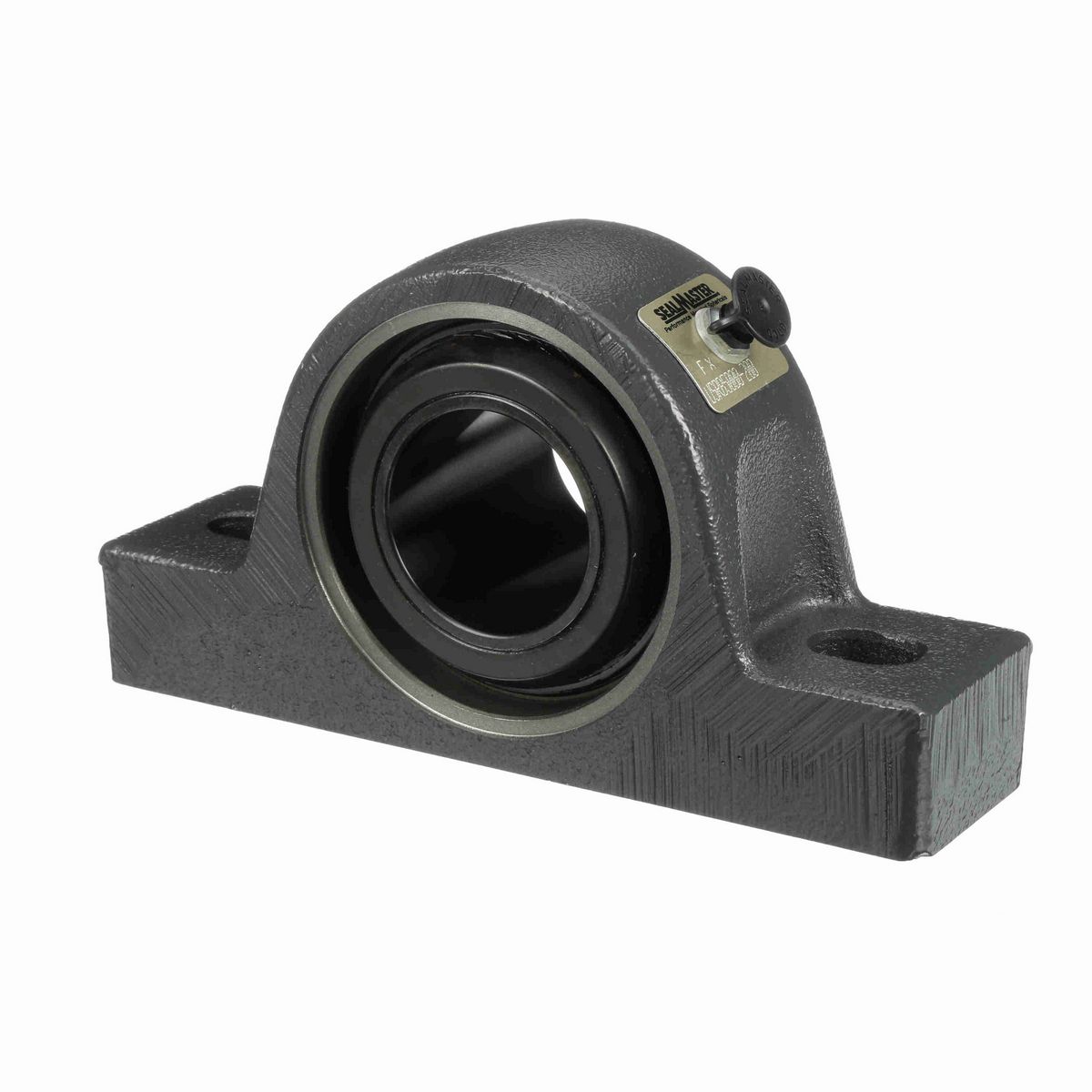 Sealmaster Mounted Cast Iron Two Bolt Pillow Block Spherical Roller - 52100 Bearing Steel, Black Oxided - Collar Mount Lock - USRB5000-200
