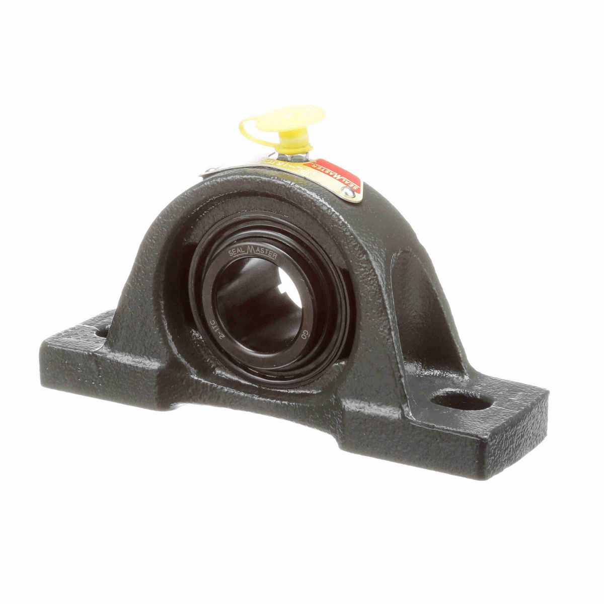 Sealmaster Mounted Cast Iron Two Bolt Low Base Pillow Block Ball Bearing - 52100 Bearing Steel, Black Oxided - Concentric Lock - NPL-16TC