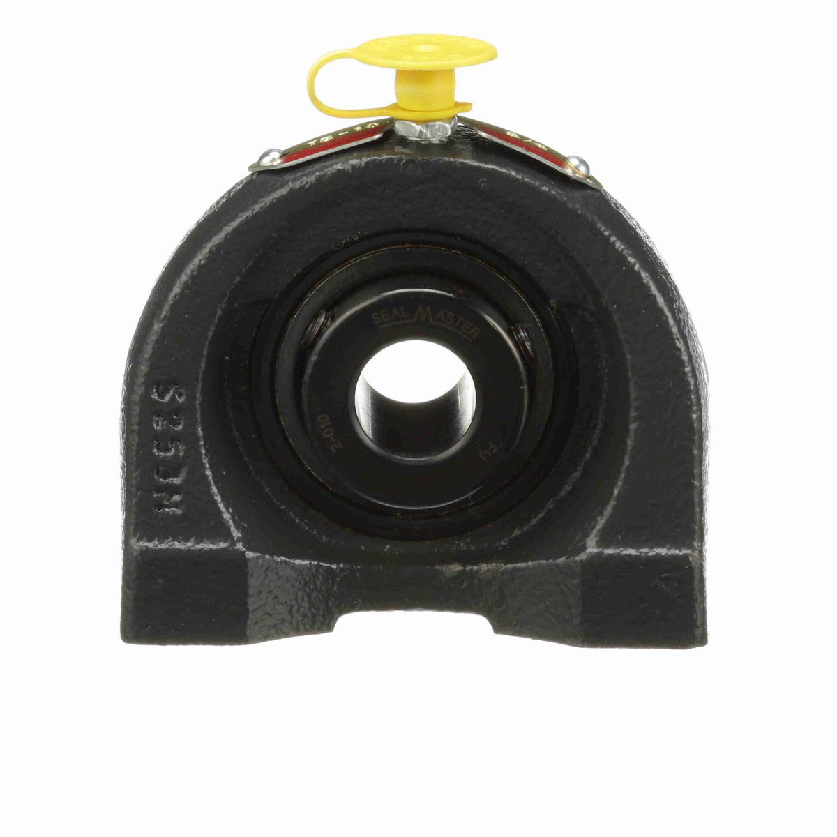 Sealmaster Mounted Cast Iron Tapped Base Pillow Block Ball Bearing - 52100 Bearing Steel, Black Oxided - Setscrew Lock - TB-10