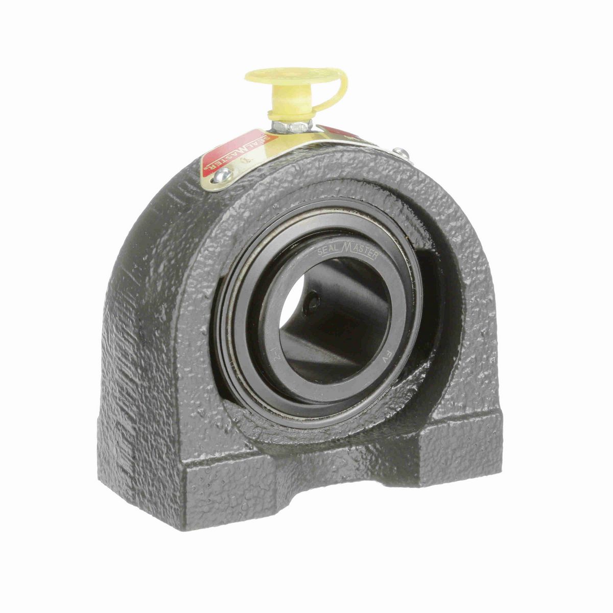 Sealmaster Mounted Cast Iron Tapped Base Pillow Block Ball Bearing - 52100 Bearing Steel, Black Oxided - Setscrew Lock - TB-16