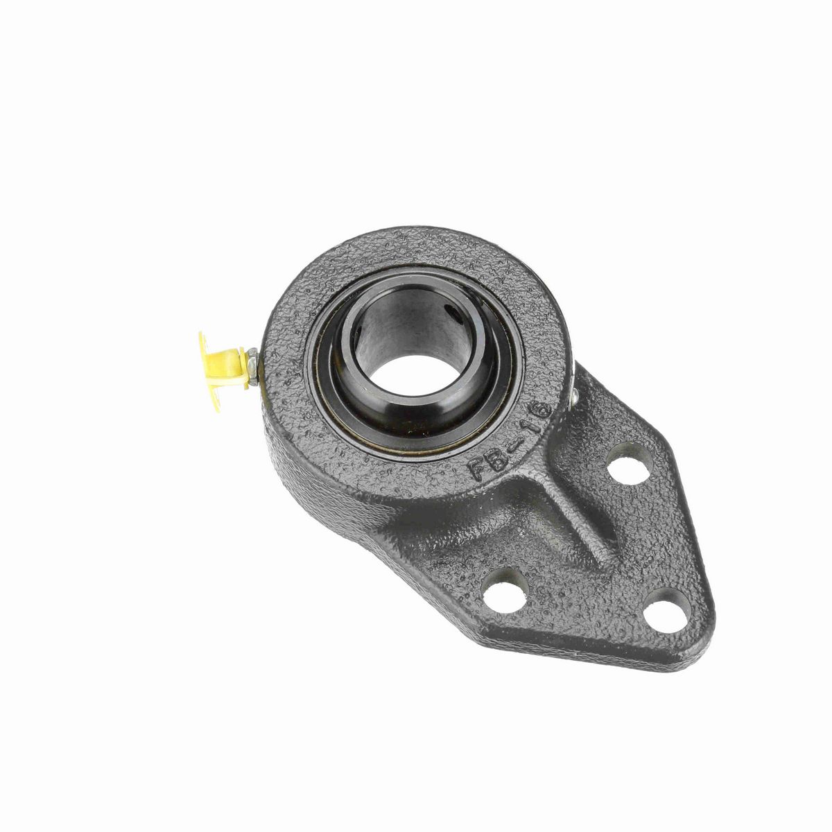 Sealmaster Mounted Cast Iron Three Bolt Flange Bracket Ball Bearing - 52100 Bearing Steel, Black Oxided - Setscrew Lock - FB-16