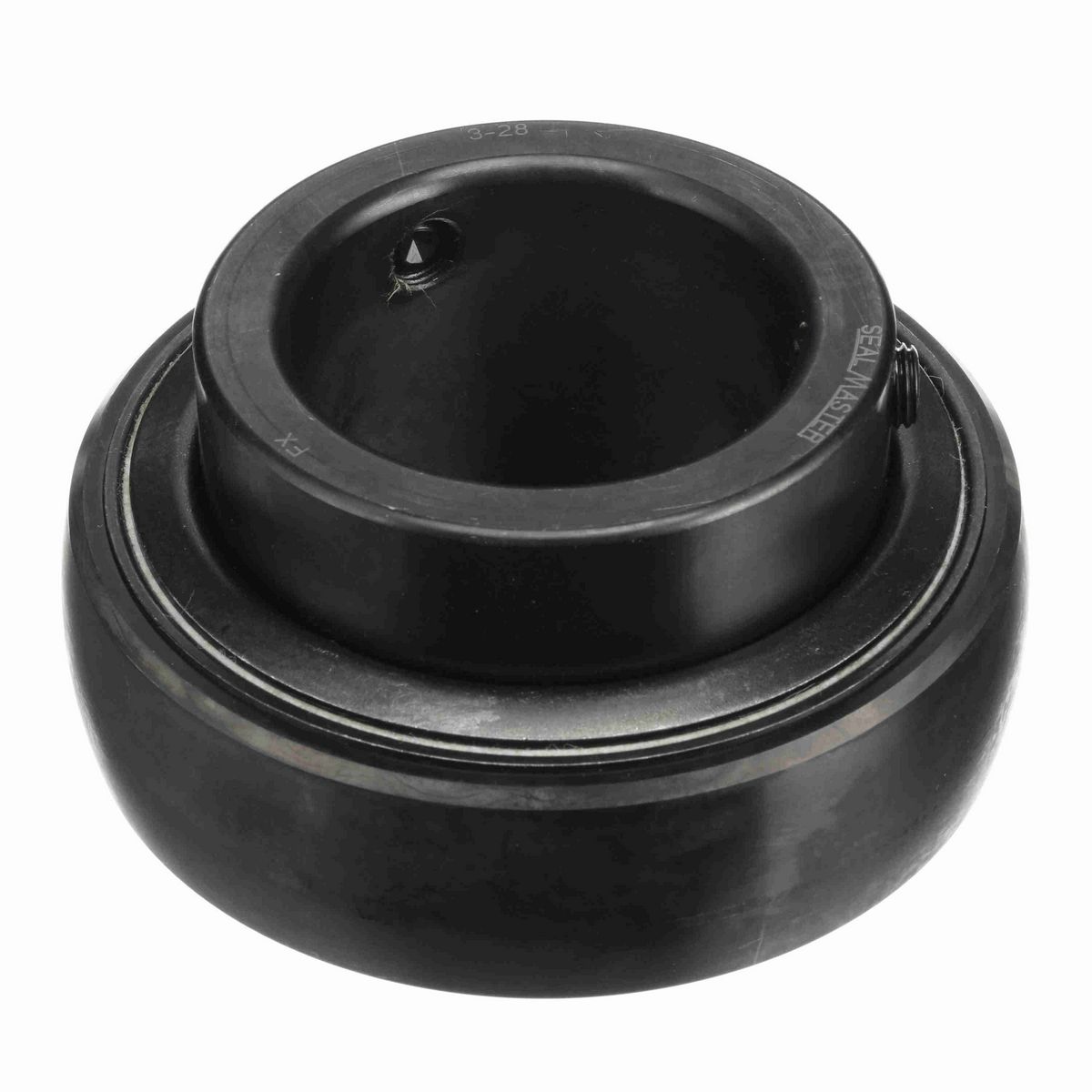Sealmaster Mounted Insert Only Ball Bearing - 52100 Bearing Steel, Black Oxided - Setscrew Lock - 3-28