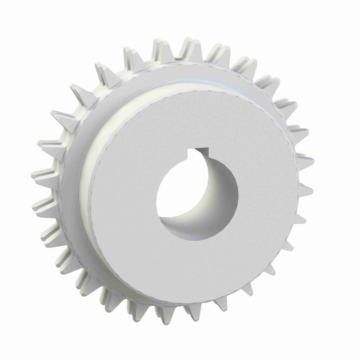 Rexnord 7520 Series Solid One Piece Machined Nylon Sprocket and a 28 Teeth with 1-1/4in Round Shaft-Ready Bore with Keyway & Setscrew - 890.25.01
