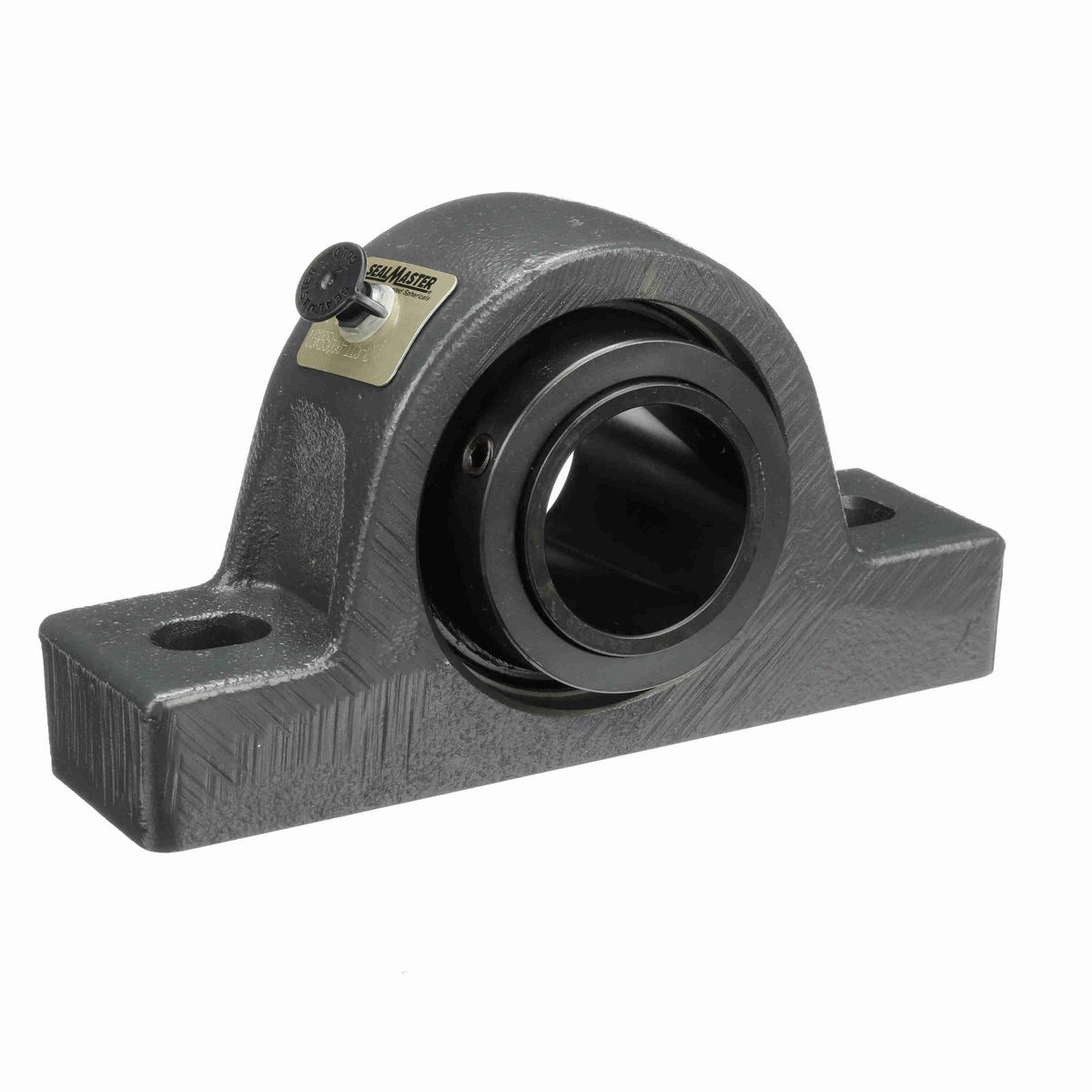Sealmaster Mounted Cast Iron Two Bolt Pillow Block Spherical Roller - 52100 Bearing Steel, Black Oxided - Collar Mount Lock - USRB5000-115-C