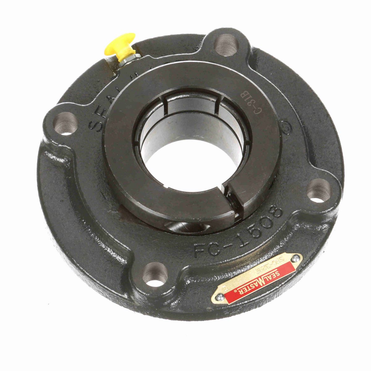 Sealmaster Mounted Cast Iron Flange Cartridge Ball Bearing - 52100 Bearing Steel, Black Oxided - Concentric Lock - SFC-32RT