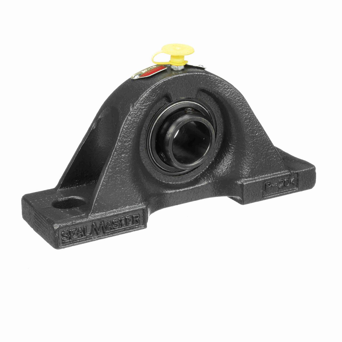 Sealmaster Mounted Cast Iron Two Bolt Pillow Block Ball Bearing - 52100 Bearing Steel, Black Oxided - Setscrew Lock - SP-16