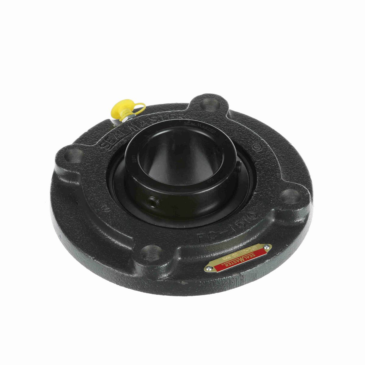 Sealmaster Mounted Cast Iron Flange Cartridge Ball Bearing - 52100 Bearing Steel, Black Oxided - Setscrew Lock - MFC-311
