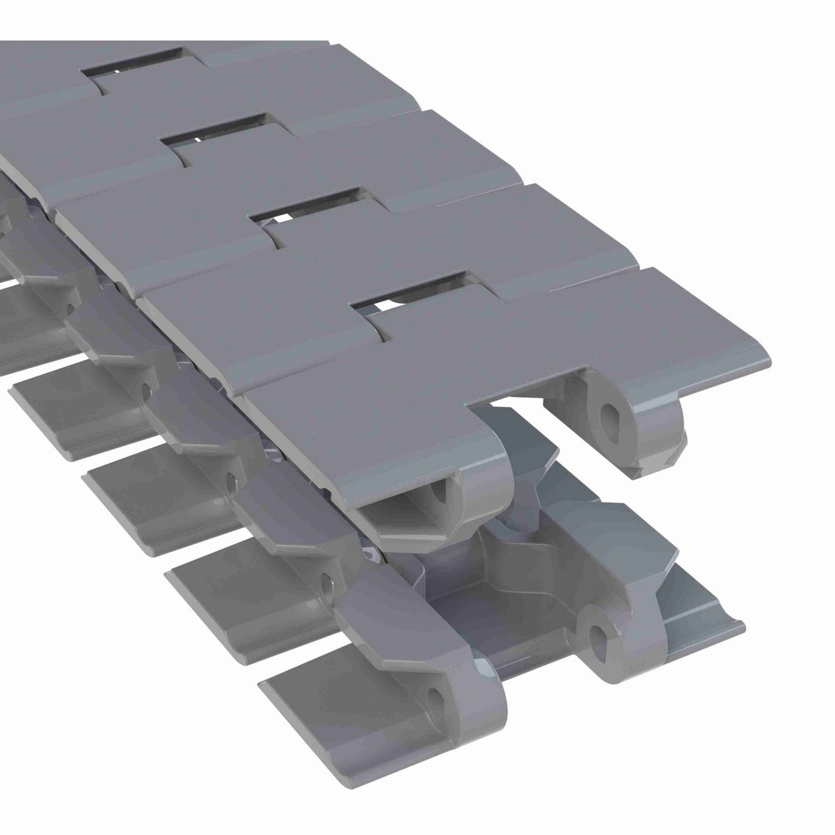 Rexnord 880TAB Side-flexing Solid Top, Material: Silver Platinum Series™ X, Width: 3.25in, Pitch: 1.5in - L0880655403