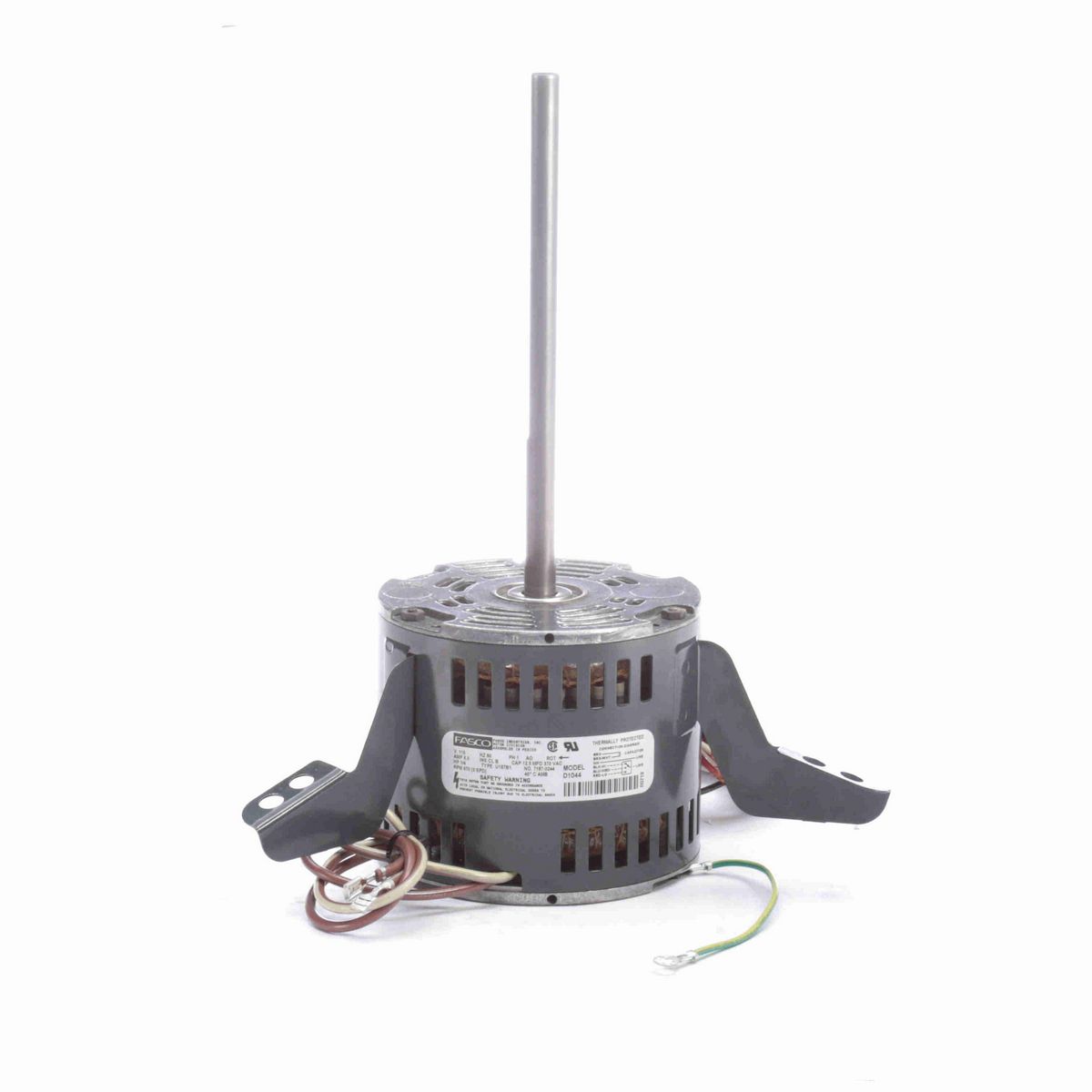 FASCO OEM Replacement Motor, 1/4 HP, 1 Ph, 60 Hz, 115 V, 970 RPM, 3 Speed, 42 Frame, OAO - D1044