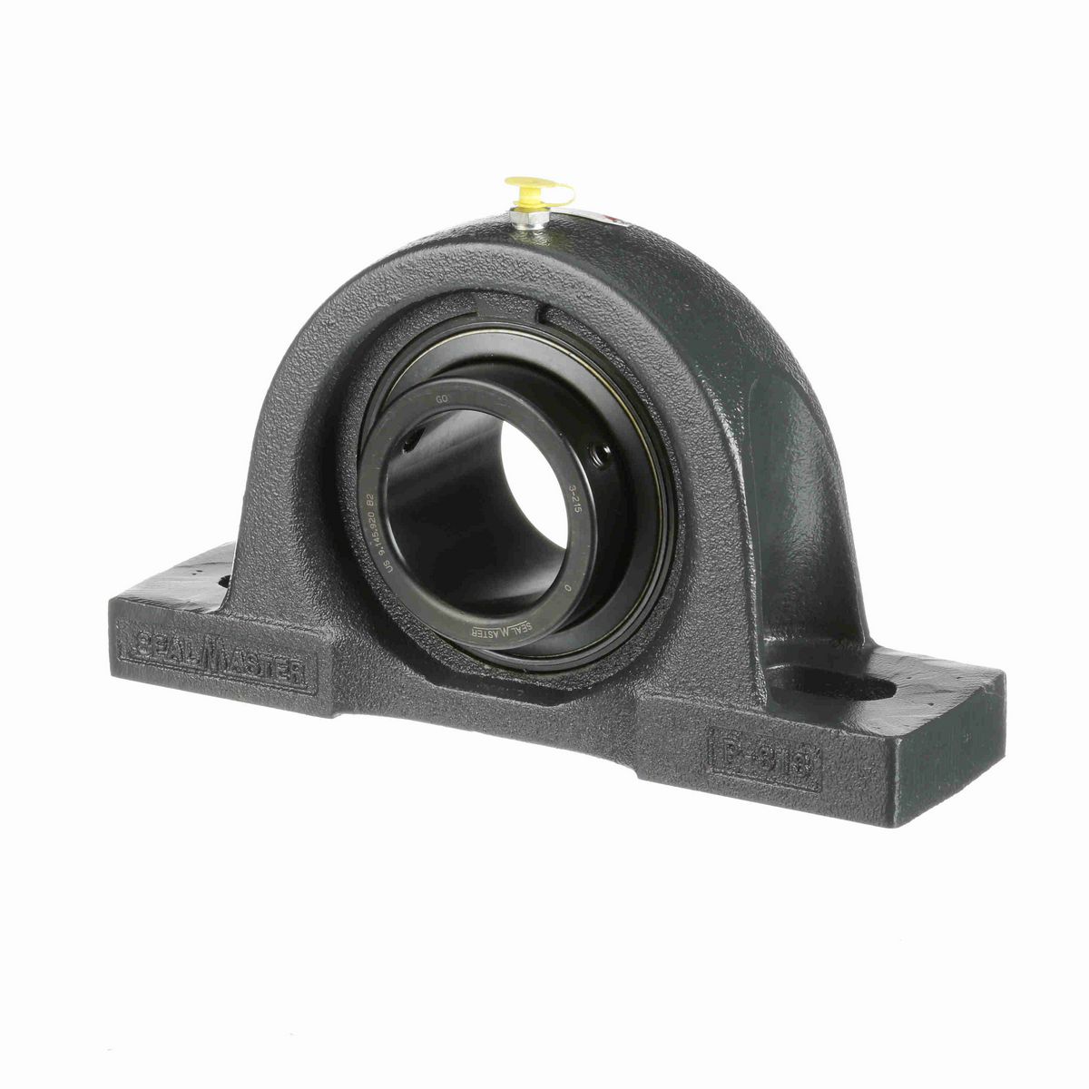 Sealmaster Mounted Cast Iron Two Bolt Pillow Block Ball Bearing - 52100 Bearing Steel, Black Oxided - Setscrew Lock - MP-47