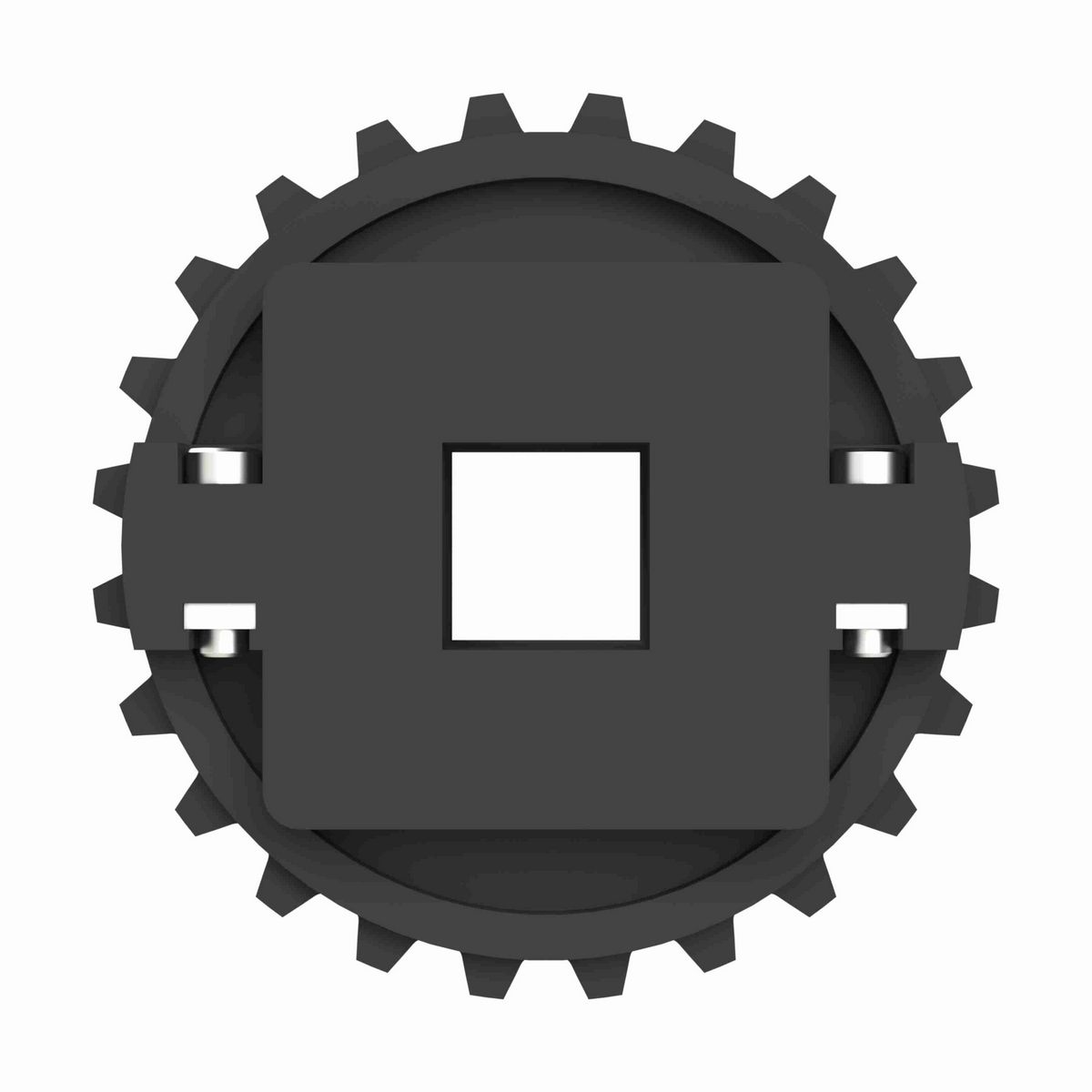 Rexnord 1500 Series Split Molded Nylon Sprocket with 24 Teeth and a 1in Square Bore - 614-347-2