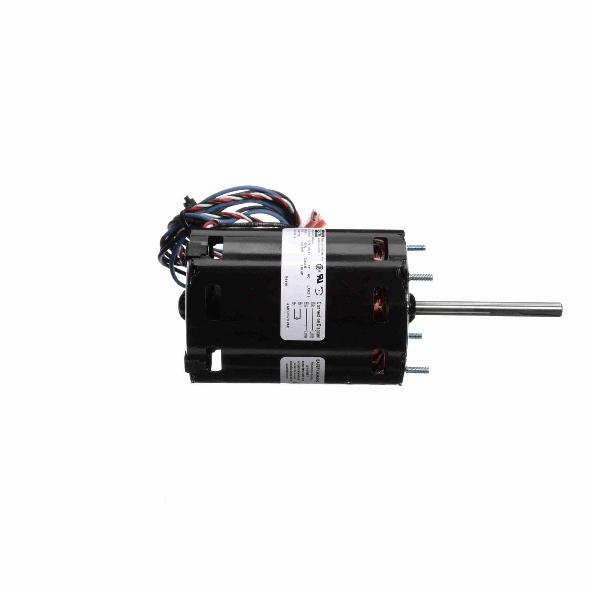 FASCO OEM Replacement Motor, 1/16 HP, 1 Ph, 60 Hz, 208-230 V, 3450 RPM, 1 Speed, 3.3" Diameter, OAO - D1182