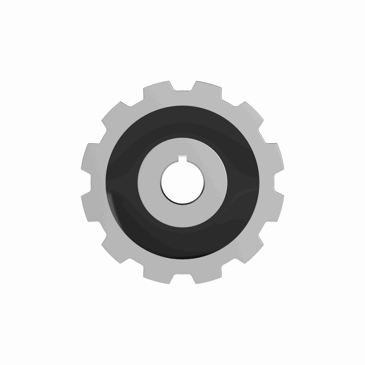 Rexnord 880 Series Solid One Piece Cast Iron Sprocket with 12 Teeth and a 1in Round Shaft-Ready Bore with Keyway & Setscrew - 401-204-6