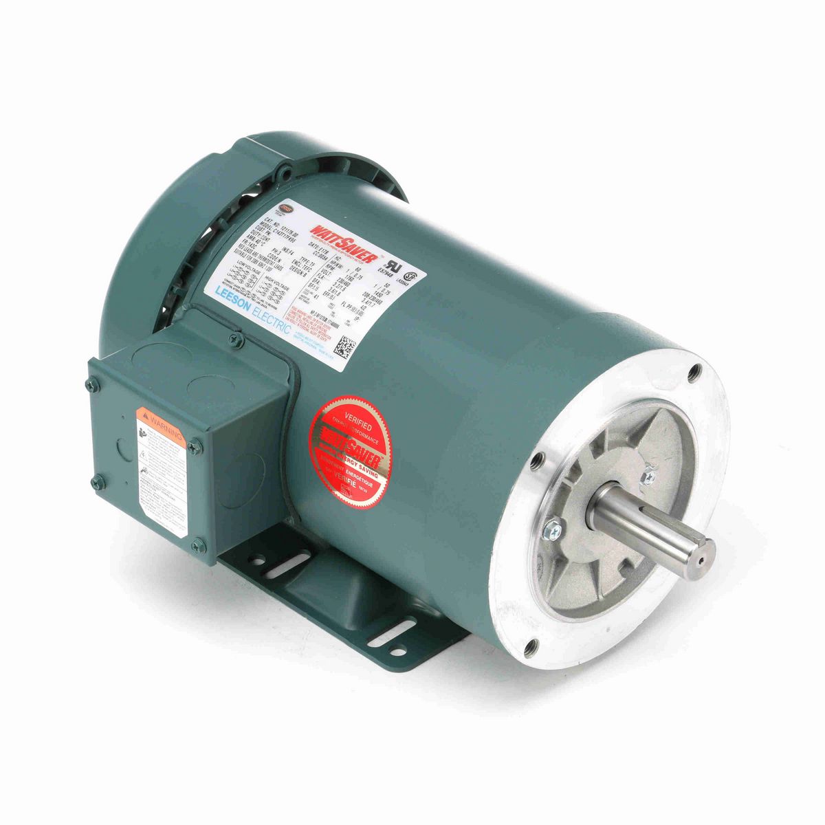 LEESON General Purpose Motor, 1 & 1 HP, 3 Ph, 60 & 50 Hz, 230/460 & 190/380 V, 1800 & 1500 RPM, 143TC Frame, TEFC - 121179.00