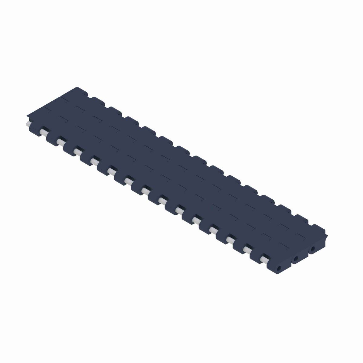 System Plast 2252FT Straight Running Solid Top, Material: NG evo (Gray Blue), Width: 30in, Pitch: 1in - NGE2252FT-K3000