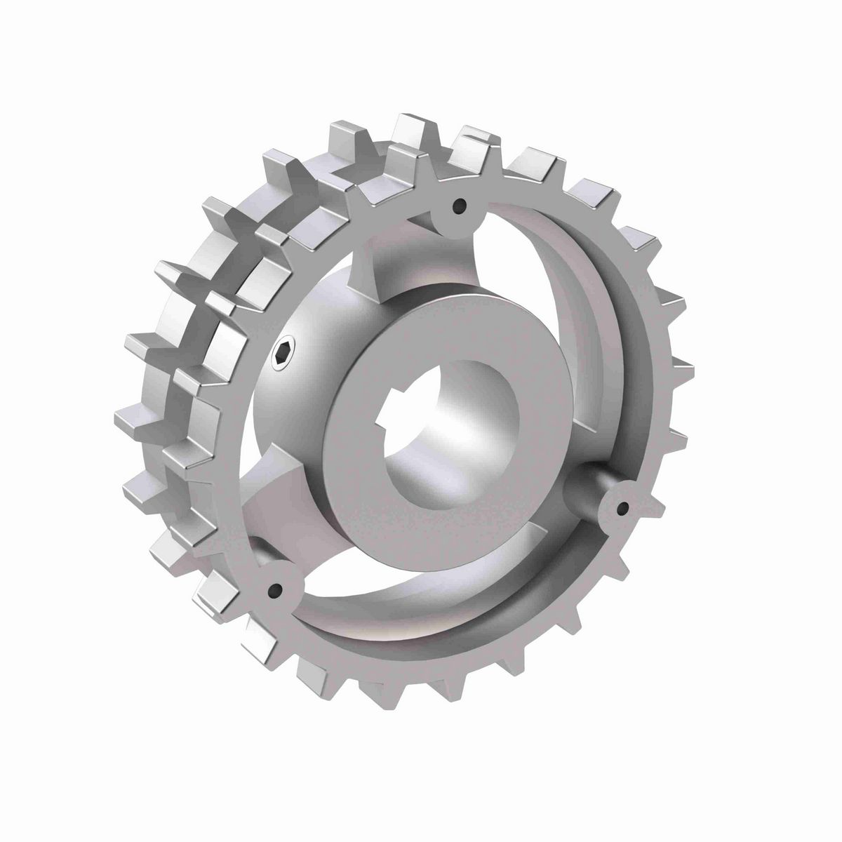 Rexnord 820 Series Solid One Piece Cast Iron Sprocket with 24 Teeth and a 3/4in Round Rough Stock Bore (RSB) - 401-44-10