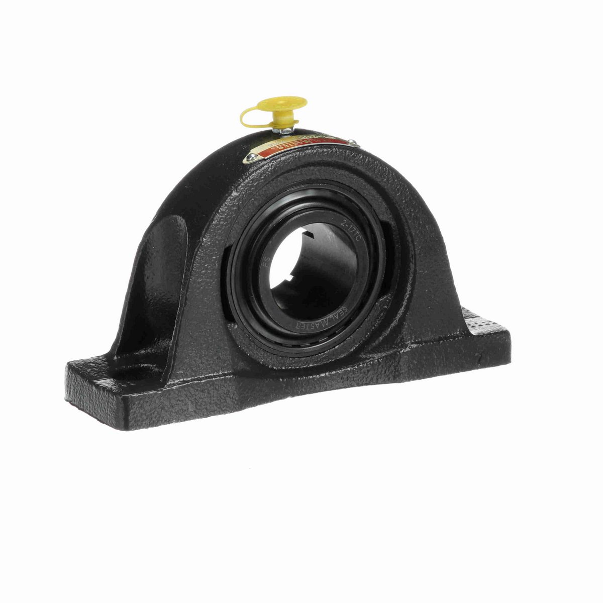 Sealmaster Mounted Cast Iron Two Bolt Low Base Pillow Block Ball Bearing - 52100 Bearing Steel, Black Oxided - Concentric Lock - NPL-23TC