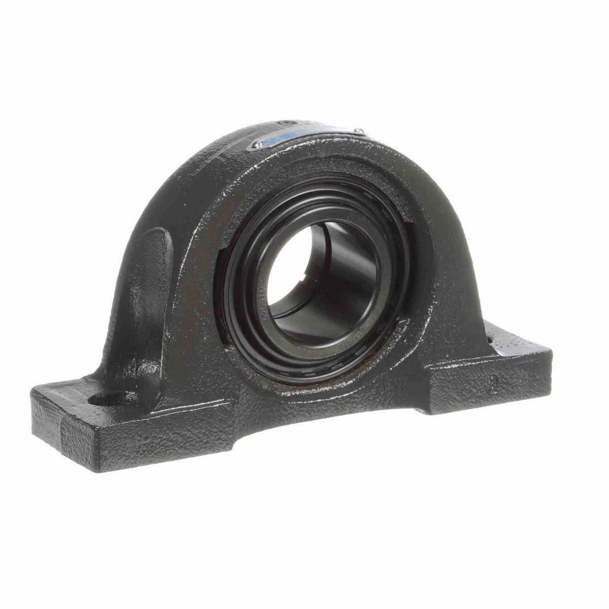 Sealmaster Mounted Cast Iron Two Bolt Pillow Block Ball Bearing - 52100 Bearing Steel, Black Oxided - Concentric Lock - NP-209TMC CTY
