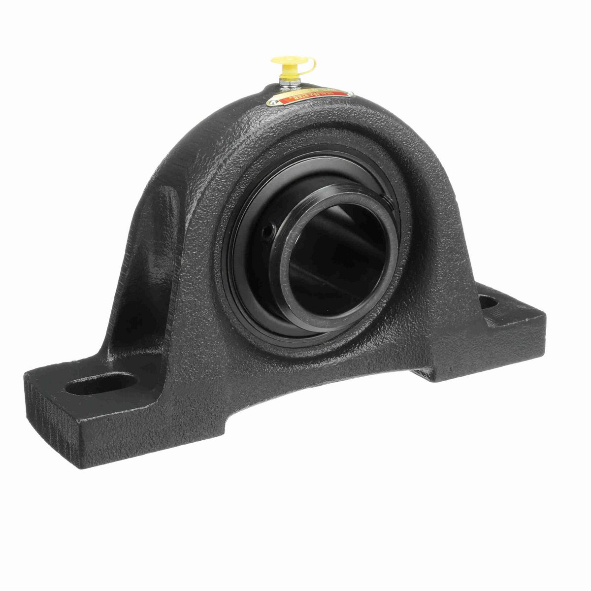Sealmaster Mounted Cast Iron Two Bolt Pillow Block Ball Bearing - 52100 Bearing Steel, Black Oxided - Double Setscrew Lock - MSPD-35