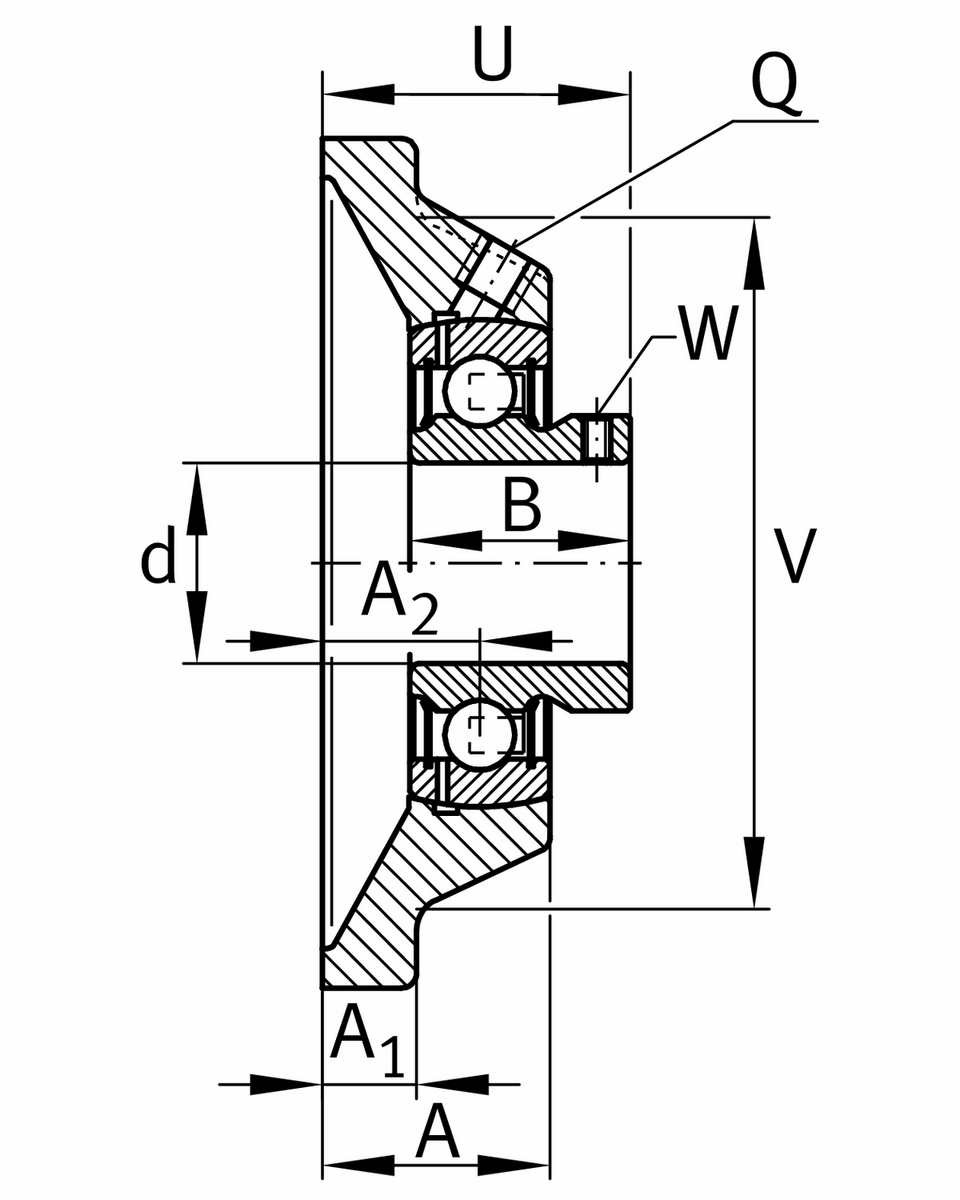 Фланцевый корпус INA PCJY12-XL (PCJY12)