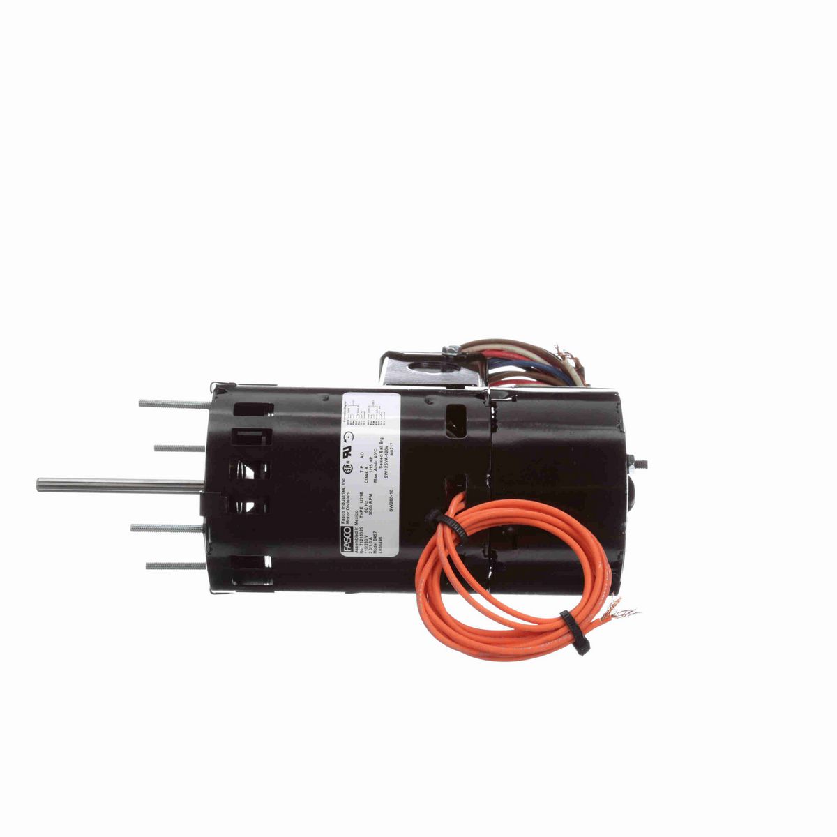 FASCO OEM Replacement Motor, 1/15 HP, 1 Ph, 60 Hz, 115/230 V, 3000 RPM, 1 Speed, 3.3" Diameter, OAO - D457